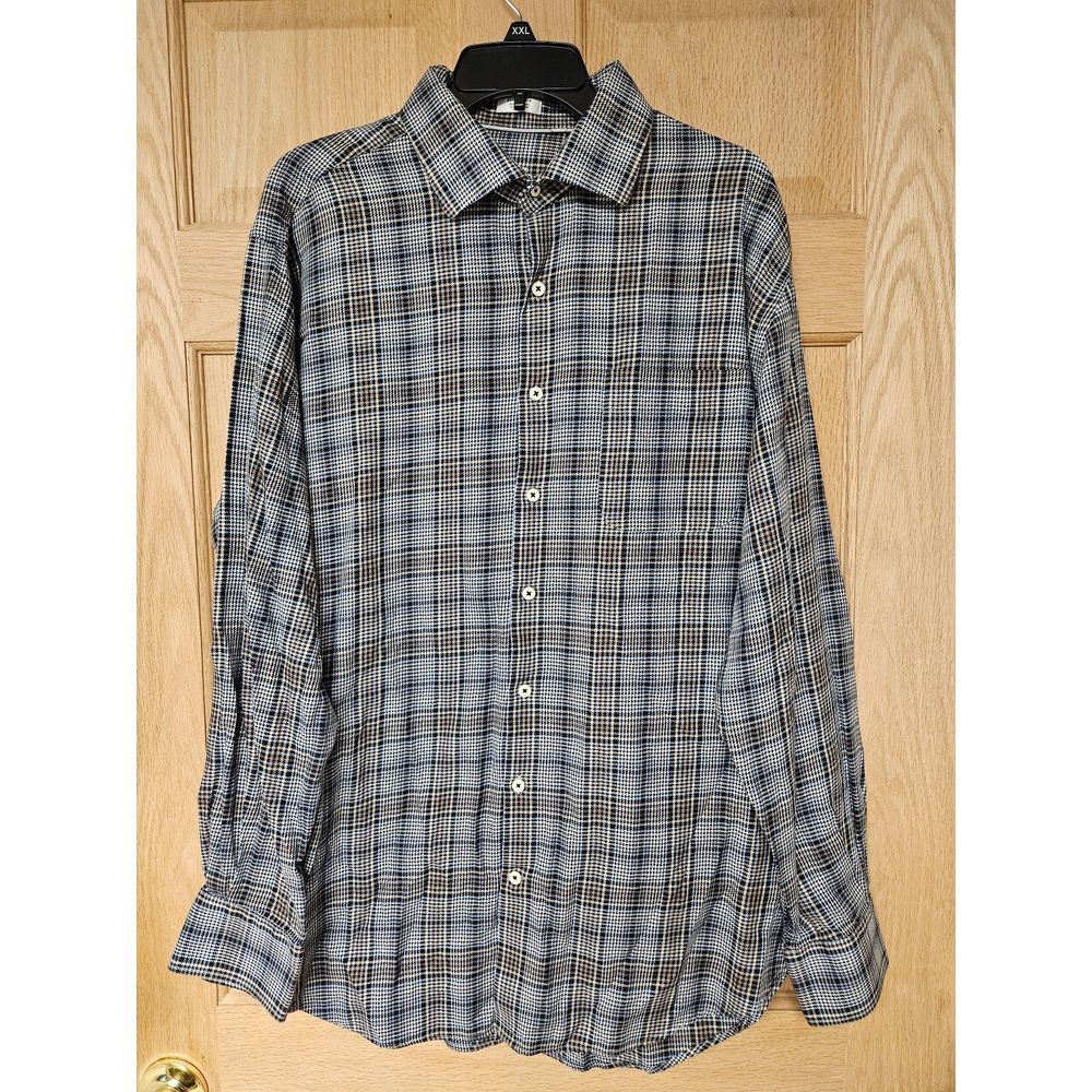 Peter Millar XL Plaid‎ Cotton Button Down Shirt